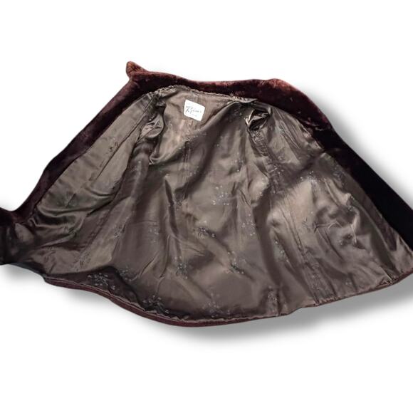 Vintage 1950s Dark Brown Mink Fur Coat Satin Lined Mid Century Luxe Evening - Picture 10 of 12